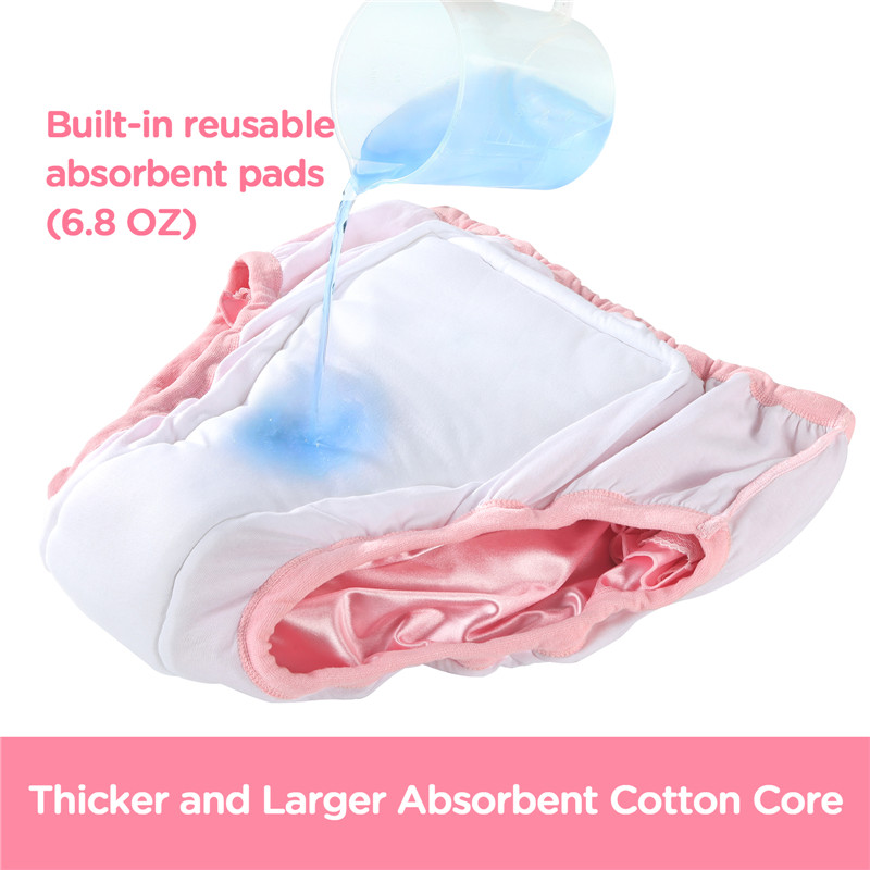 Pretty in Pink Satin Adult Training Pants