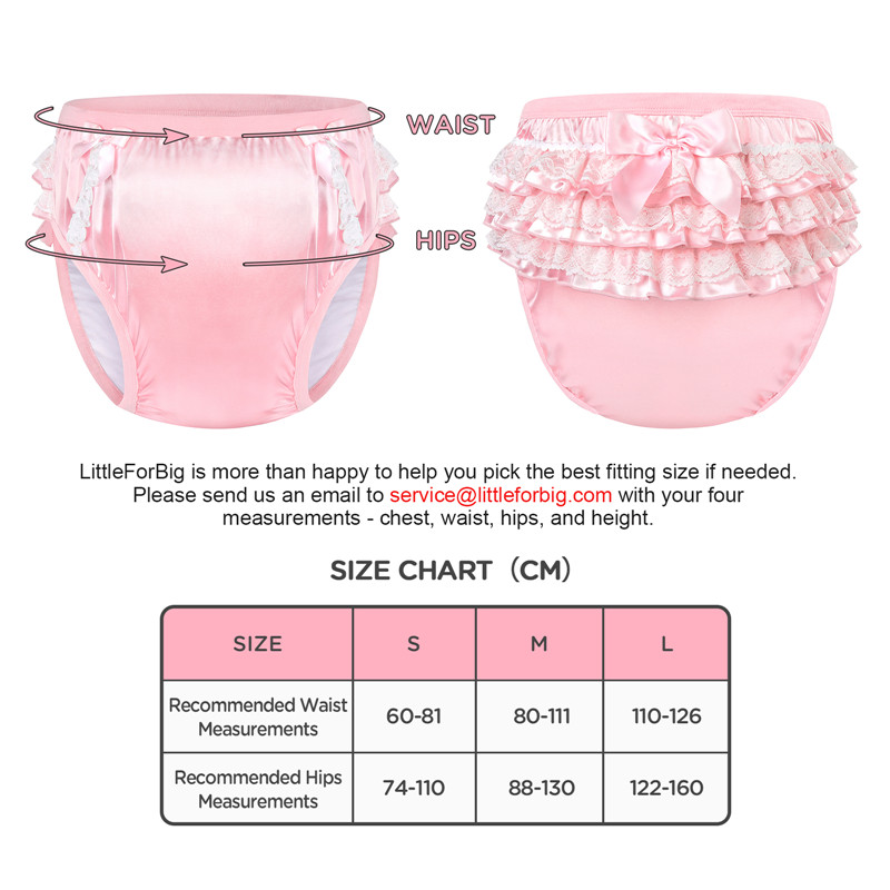 Pretty in Pink Satin Adult Training Pants