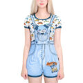 Little Blue Furrytail Racecar Romper Bodysuit