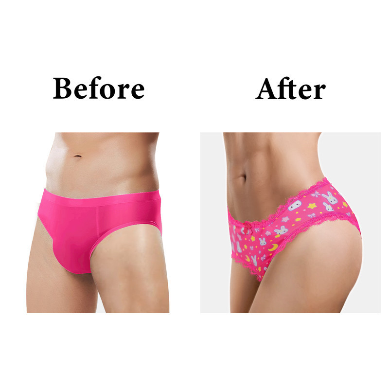 Cheeky Usagi Tucking Gaff Panties Hot Pink