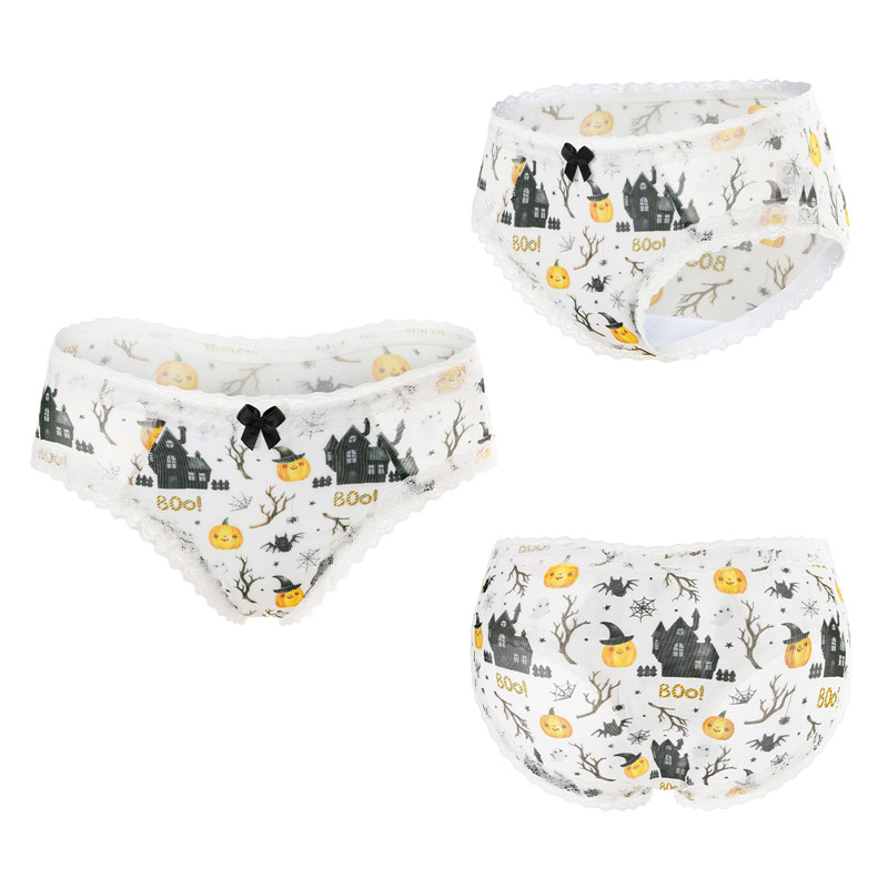 Pumpkin Halloween Pattern Tucking Gaff Panties