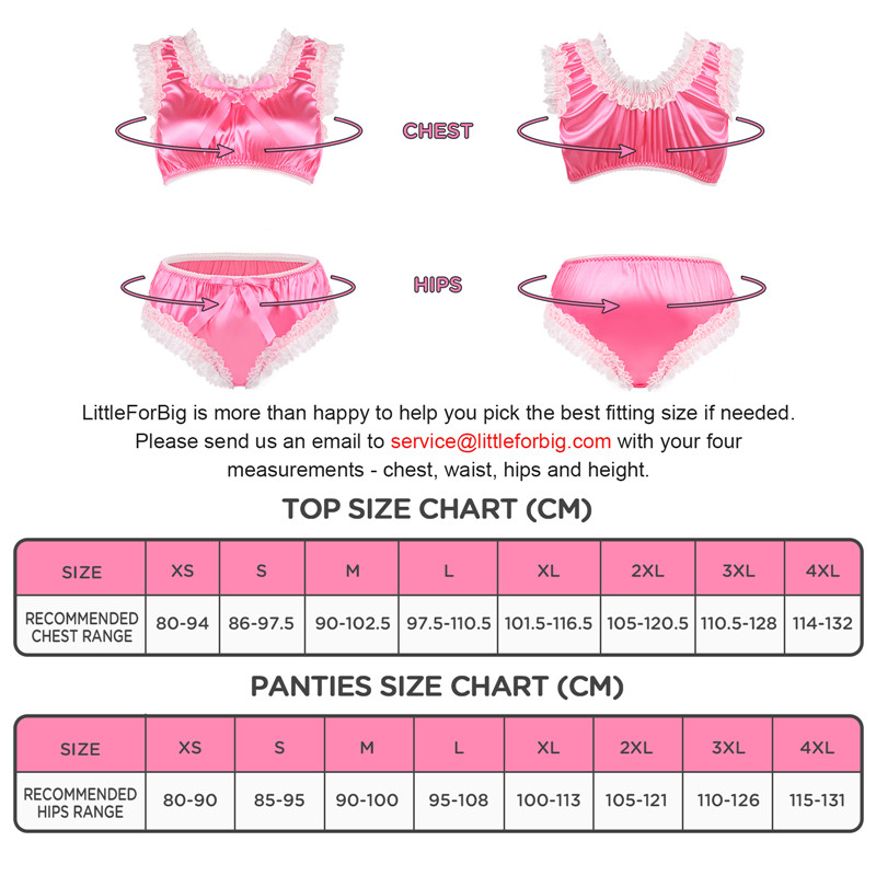 Satin SissyUniversiry Baby Bralette Set Hot Pink