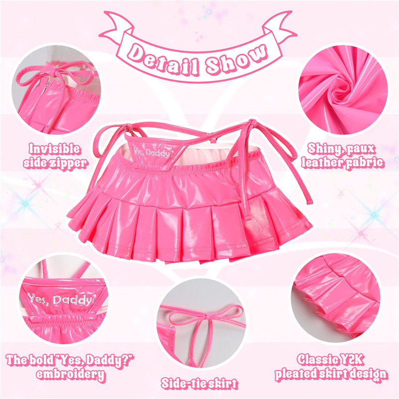 Yes Daddy Y2K Side-Tie Micro Mini Skirt