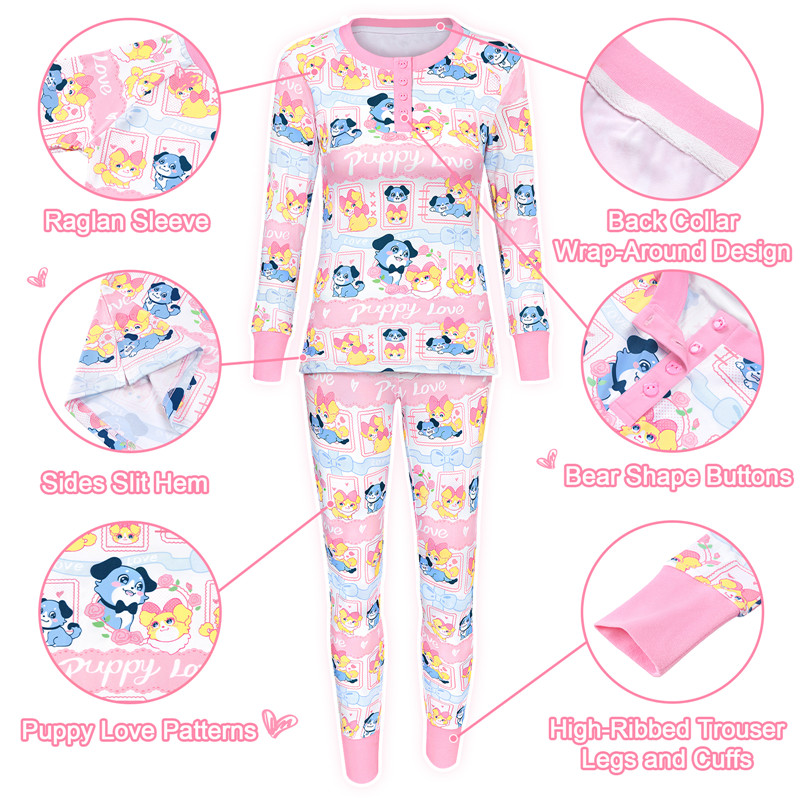Puppy Love Little Blue Pajamas Set