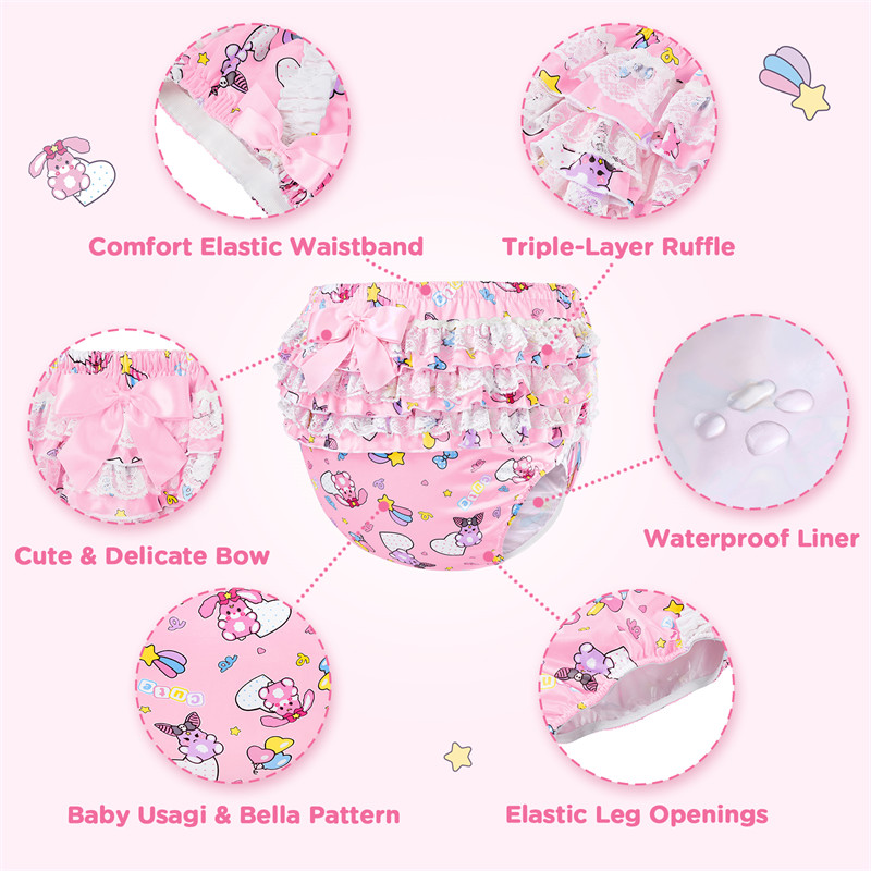 Pretty in Baby Usagi & Bella Pattern Adult Diaper Cover