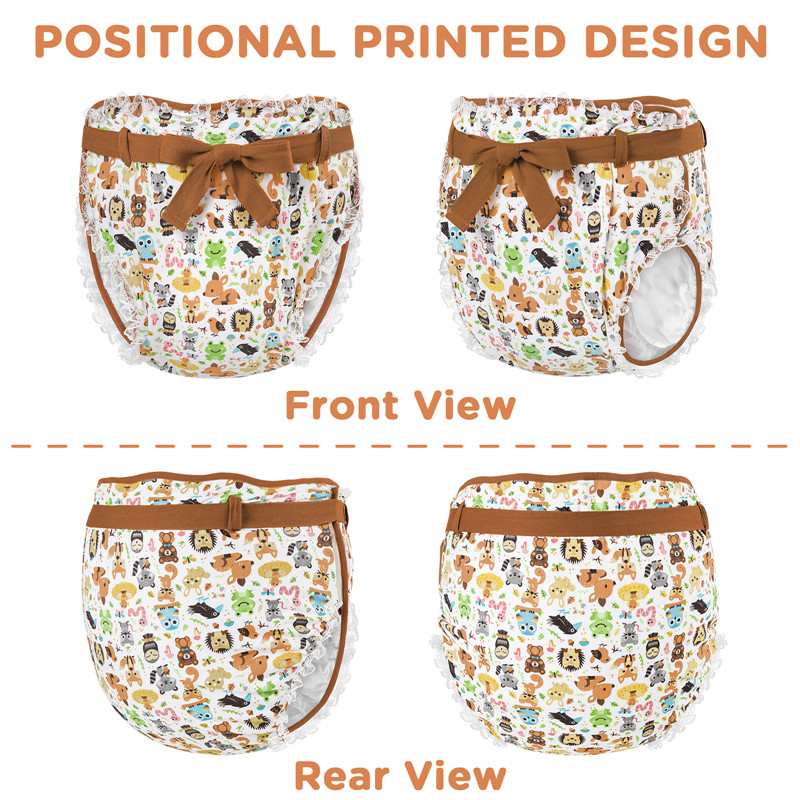 Forest Animals Cotton Ribbon Omutsu Japanese Diaper Cover