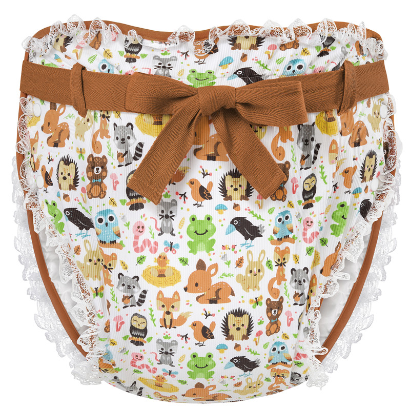 Forest Animals Cotton Ribbon Omutsu Japanese Diaper Cover