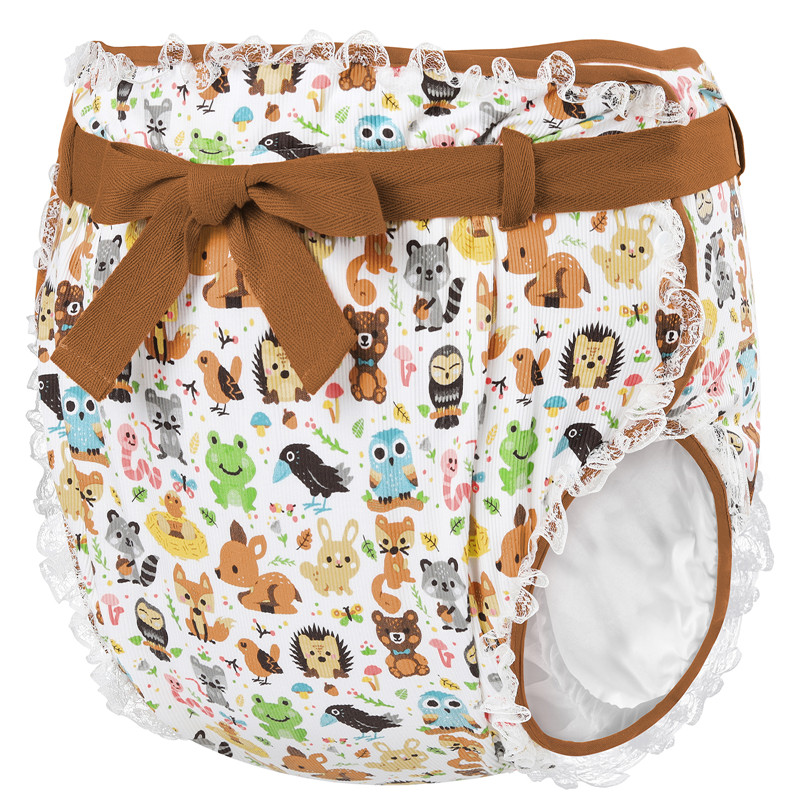 Forest Animals Cotton Ribbon Omutsu Japanese Diaper Cover