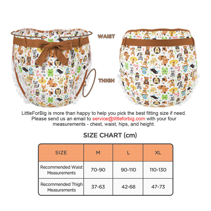 Forest Animals Cotton Ribbon Omutsu Japanese Diaper Cover