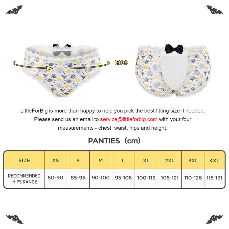 Skelly Halloween Pattern Cheeky Bow Tucking Gaff Panties