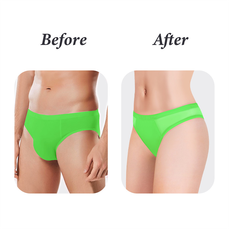 Tucking Gaff Brazilian Cheeky Panties Green