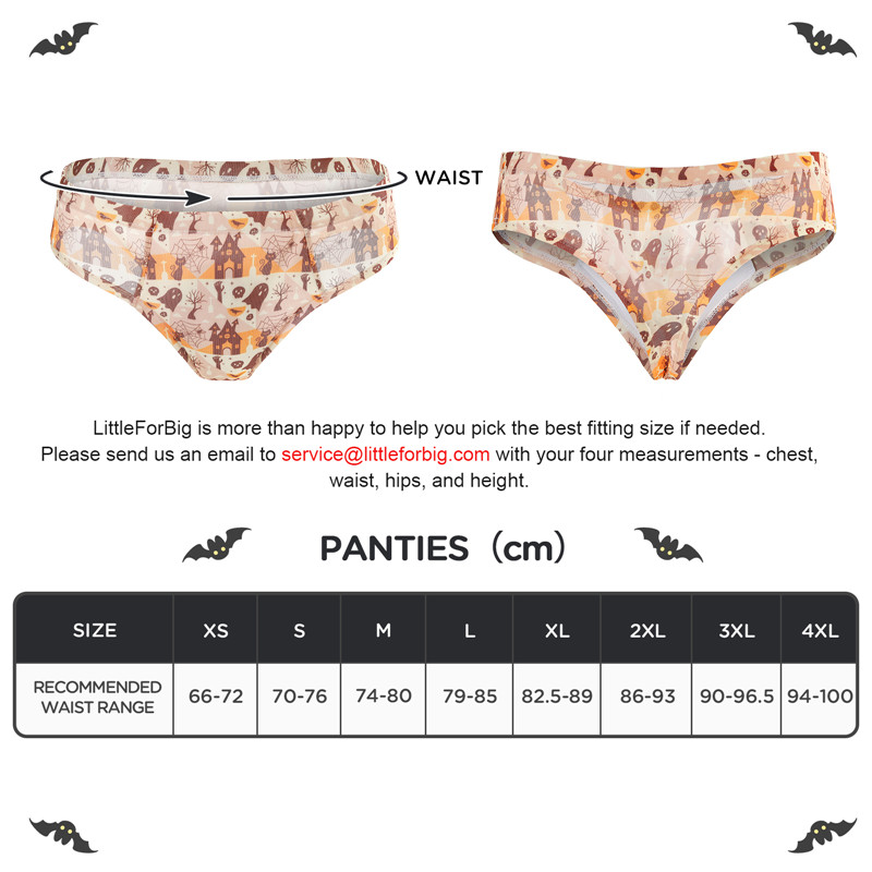 Halloween Ghost Pattern Tucking Gaff Brazilian Cheeky Panties