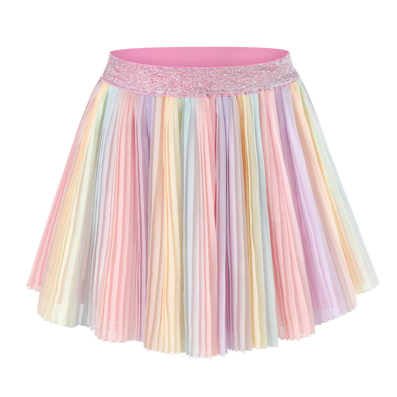 Rainbow Pleated Skirt