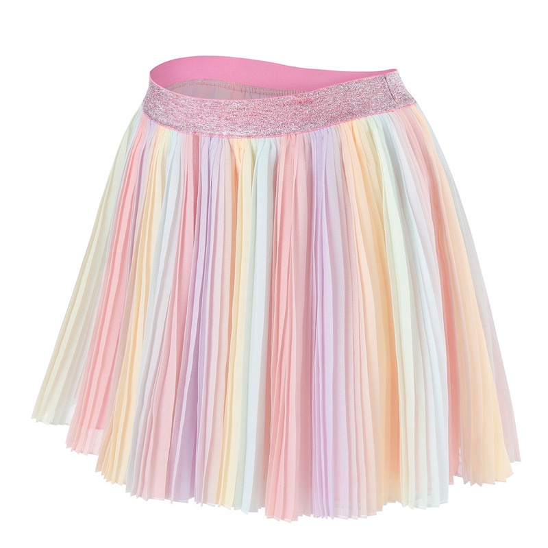 Rainbow Pleated Skirt