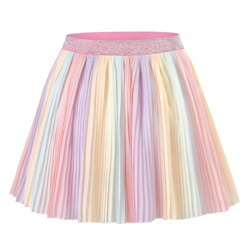 Rainbow Pleated Skirt