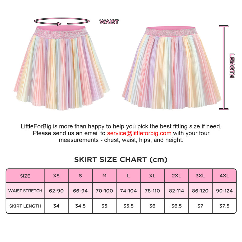 Rainbow Pleated Skirt
