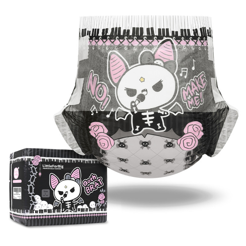 Goth BRAT Ultra Absorbent Diapers 10 Pieces Pack(M)/(L)/(XL)