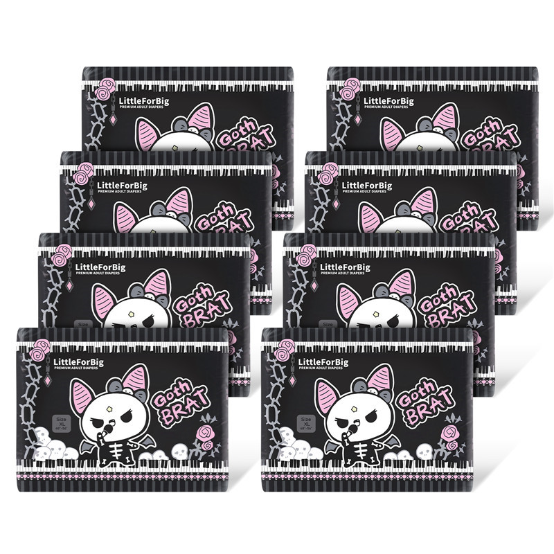 Goth BRAT Ultra Absorbent Diapers 10 Pieces Pack(M)/(L)/(XL)