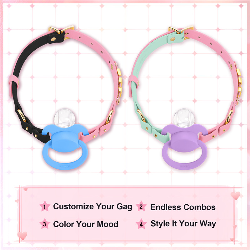 Gen II Pacifier & Gag Set with Custom Letter Options