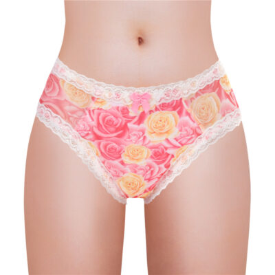 Rose Pattern Tucking Gaff Panties