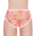 Rose Pattern Tucking Gaff Panties