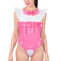Latex-Like Peekaboo Onesie Bodysuit
