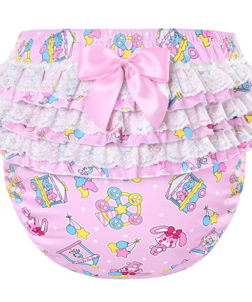 Usagi Pastel Circus Pattern Ruffle Adult Diaper Cover