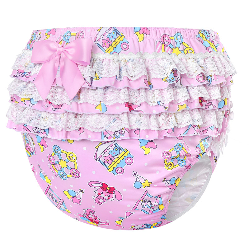 Usagi Pastel Circus Pattern Ruffle Adult Diaper Cover