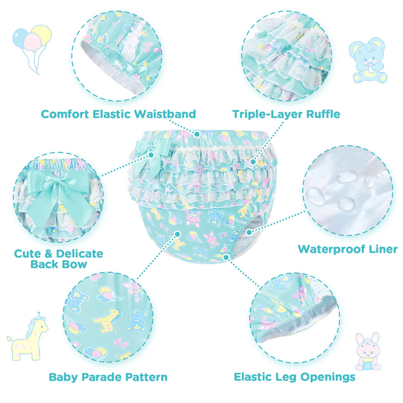 Baby Parade Pattern Ruffle Adult Diaper Cover