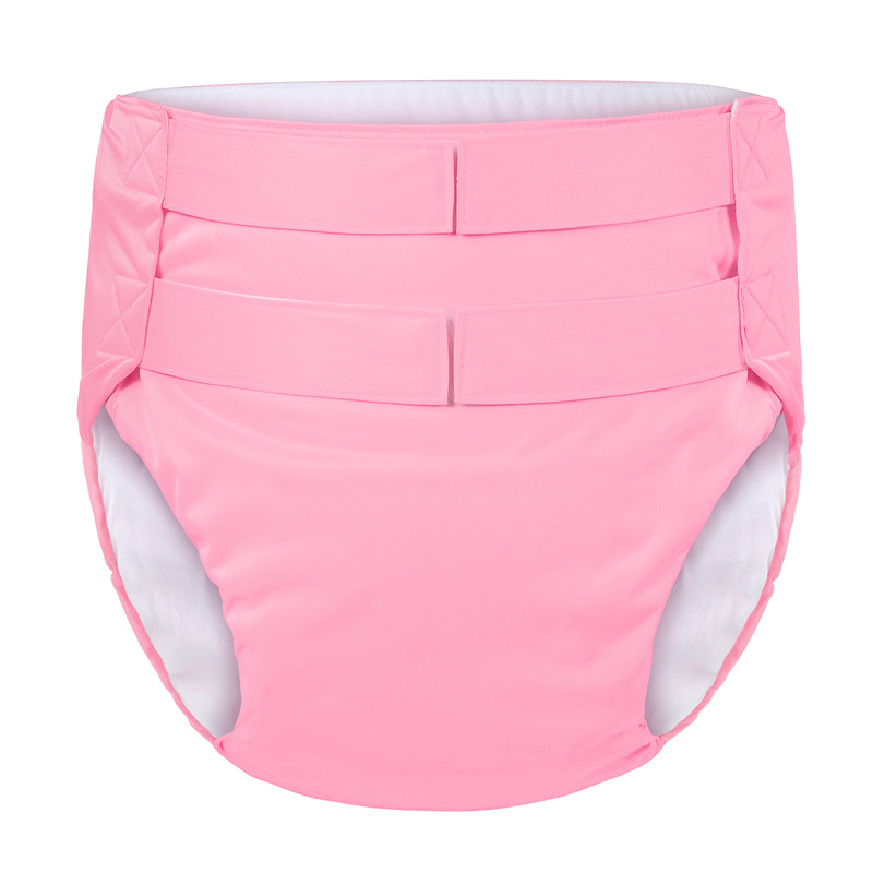 Hook-and-Loop Adult Training Pants Pink