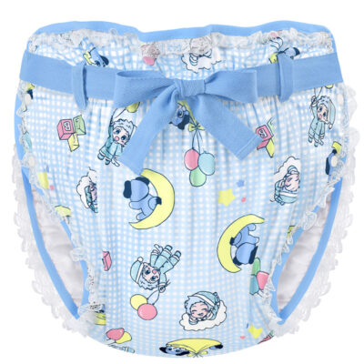 Little Blue Silky Ribbon Omutsu Japanese Diaper Cover