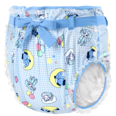 Little Blue Silky Ribbon Omutsu Japanese Diaper Cover