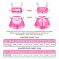 SissyUniversity Maid See-through Bralette Skirted Panties Set Hot Pink