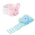 Baby Parade Wrist Rattles Pink Bunny & Blue Bear 2-Pack