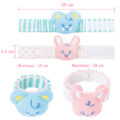 Baby Parade Wrist Rattles Pink Bunny & Blue Bear 2-Pack