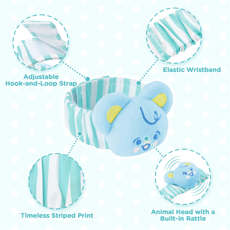 Baby Parade Wrist Rattles Blue Bear