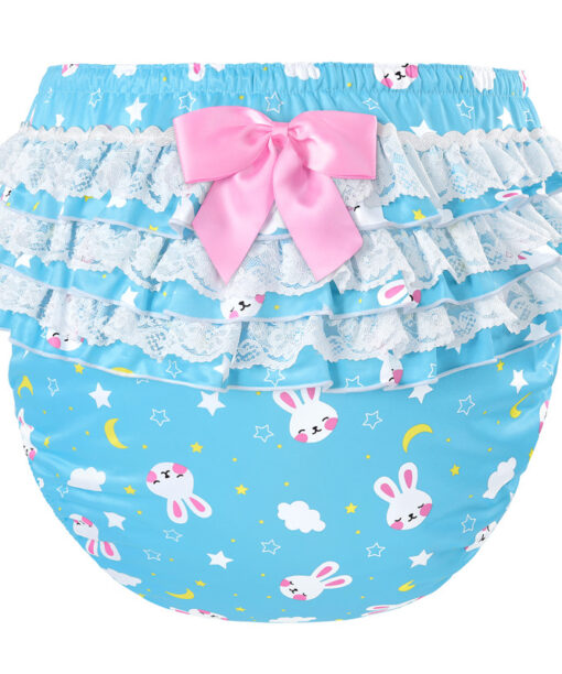 Snuggle Bunny Pattern Ruffle Adult Diaper Cover