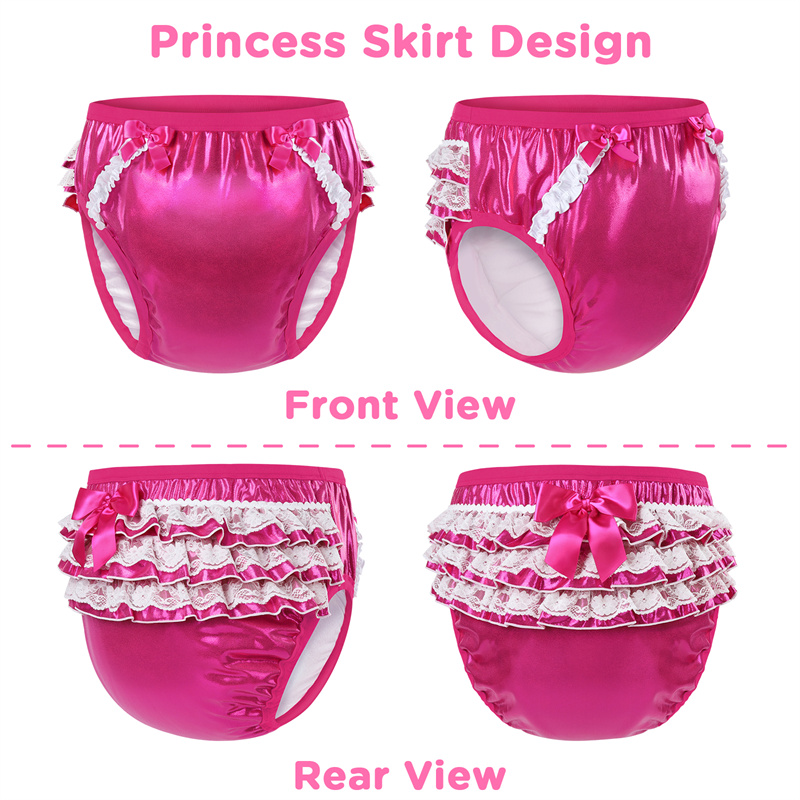 Pretty in Hot Pink Shiny Glitter Adult Training Pants