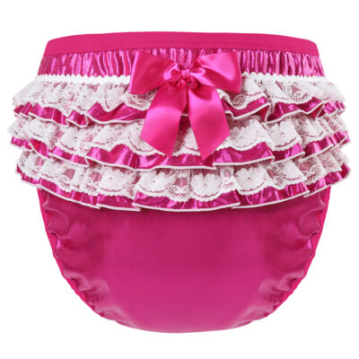 Pretty in Hot Pink Shiny Glitter Adult Training Pants