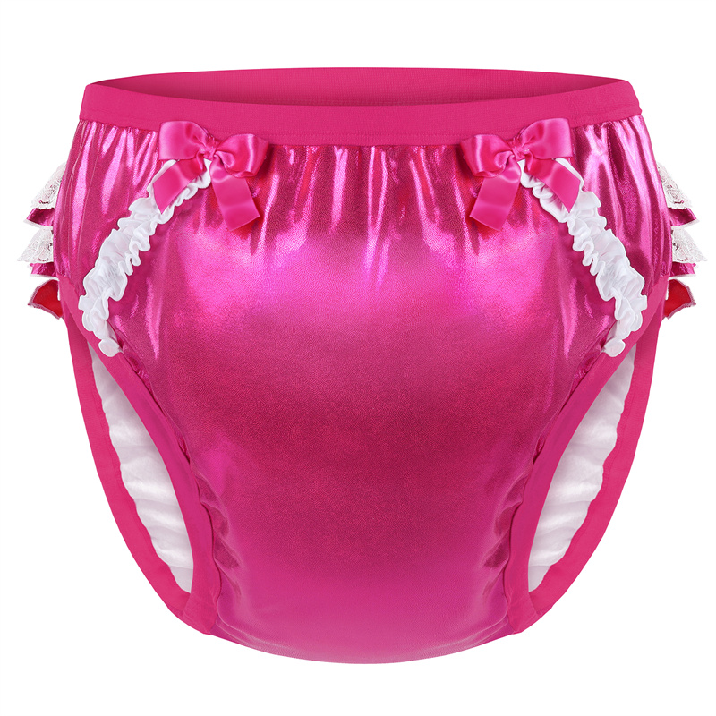 Pretty in Hot Pink Shiny Glitter Adult Training Pants