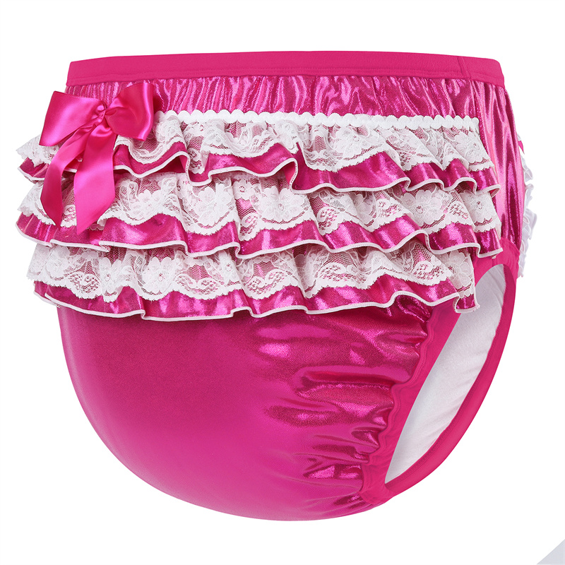 Pretty in Hot Pink Shiny Glitter Adult Training Pants