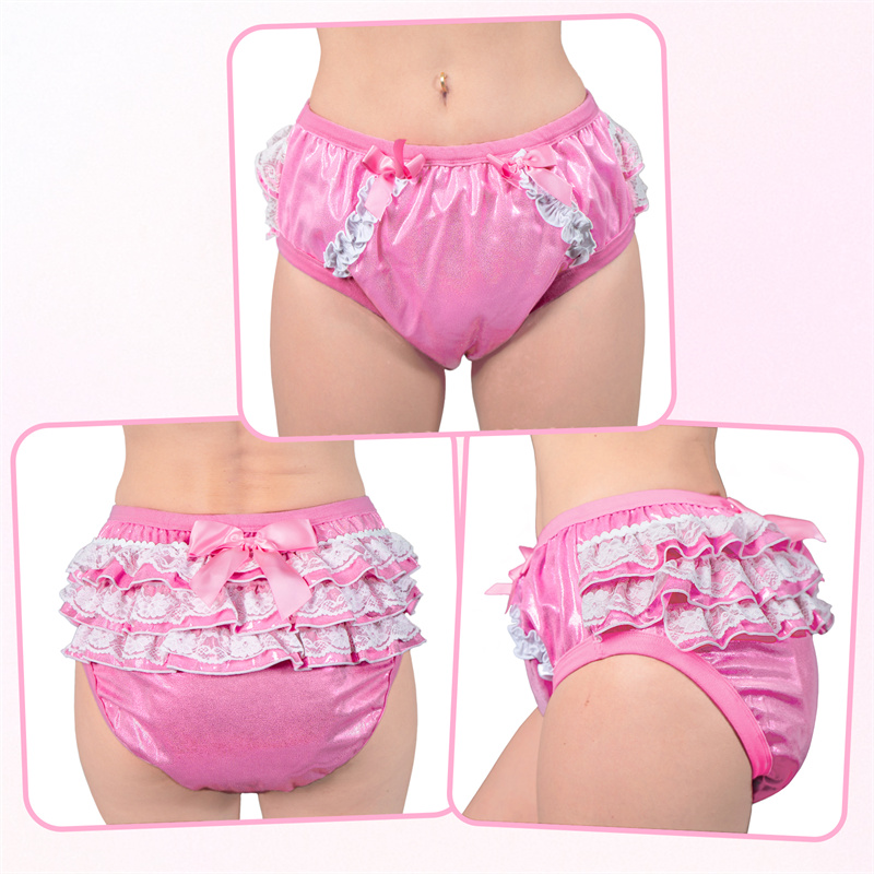 Pretty in Pink Shiny Glitter Adult Training Pants
