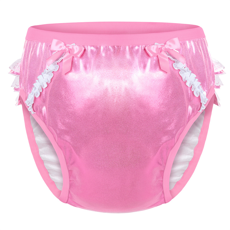 Pretty in Pink Shiny Glitter Adult Training Pants