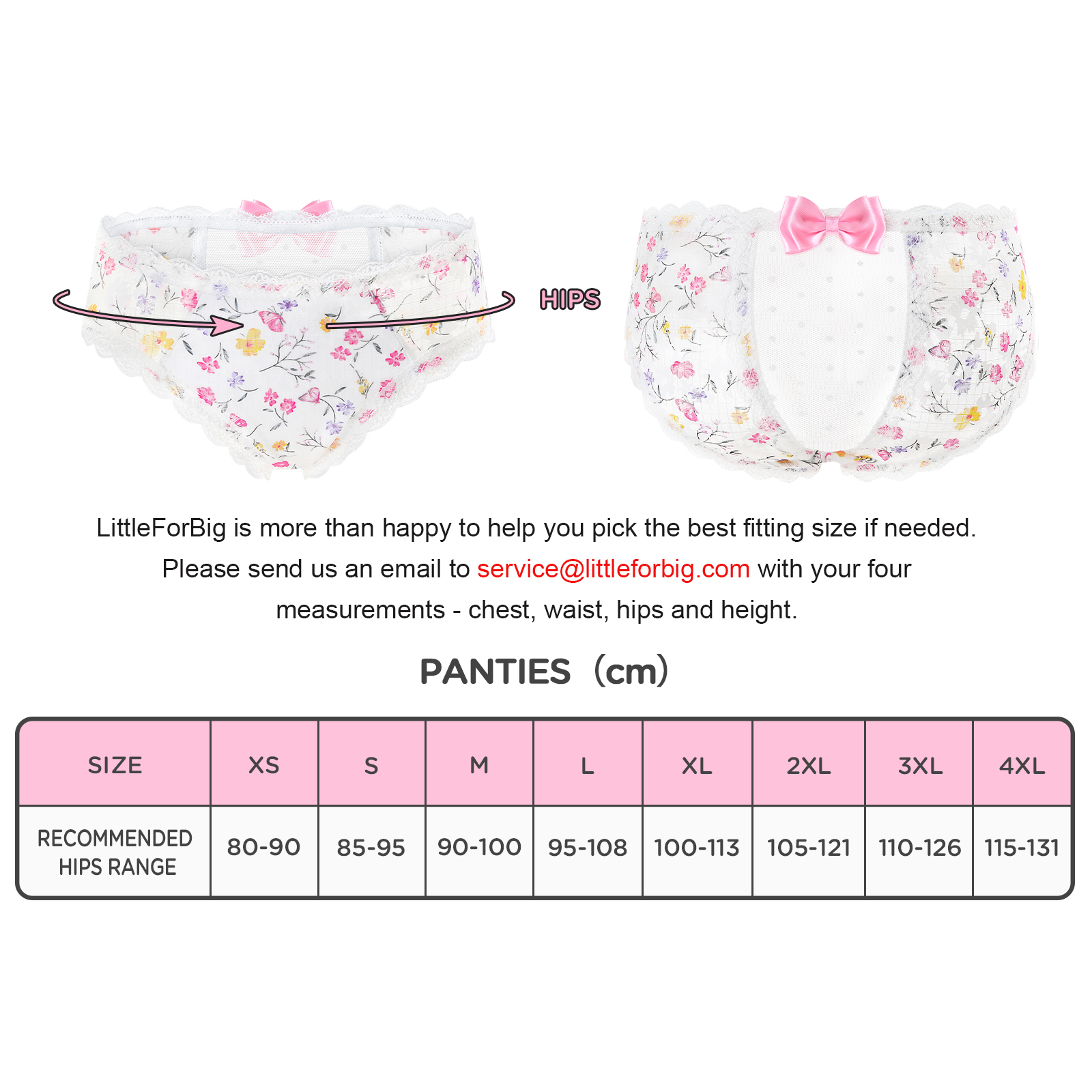 Flower Pattern Cheeky Bow Tucking Gaff Panties