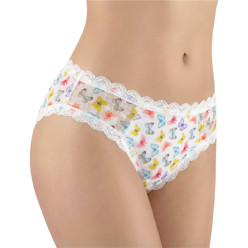 Butterflies Pattern Cheeky Bow Tucking Gaff Panties
