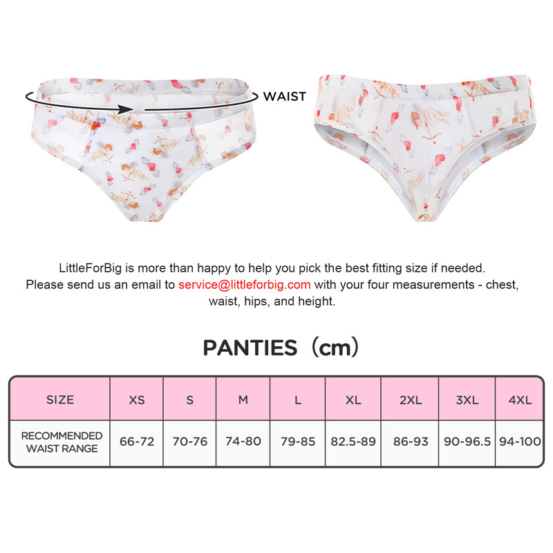 Cupid Print Mesh Tucking Gaff Brazilian Cheeky Panties