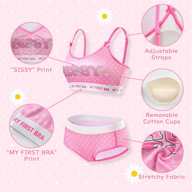 My First Sissy Training Bralette Set