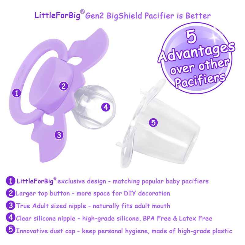 GEN-II Baby Bat Pacifier Purple