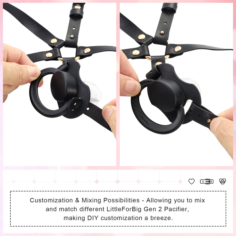 Little Furry Pacifier Petplay Head Harness