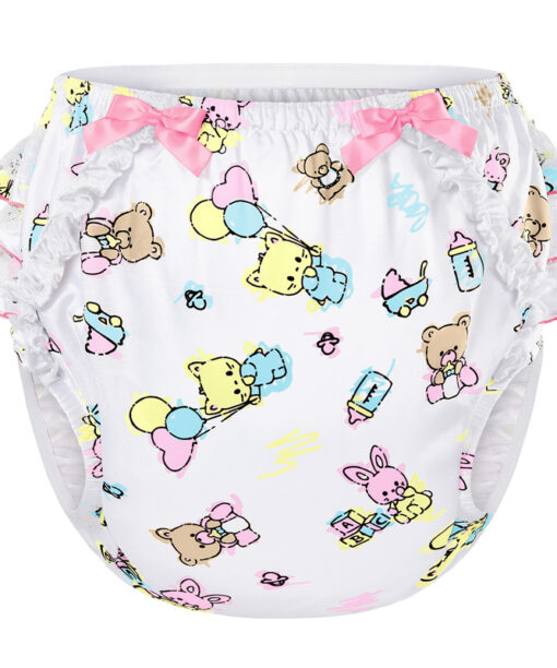 Baby Cuties Pattern Ruffle Adult Diaper Cover